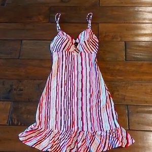Guess bodycon skin tight  striped dress sz XS